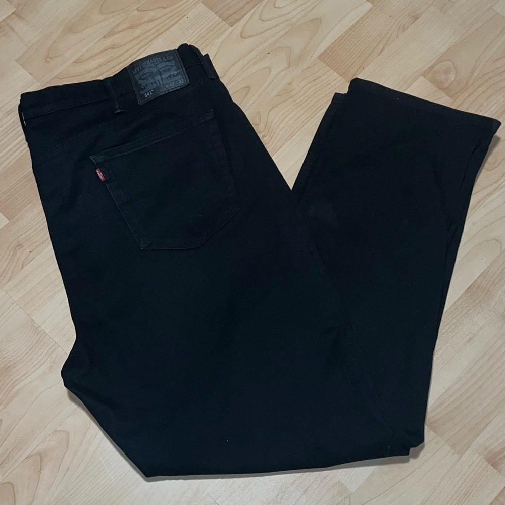 Levi’s 541 Black Mens' Athletic Fit Denim Jeans Size 42x32